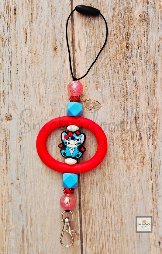 Blue Alien Kitty Car Charm