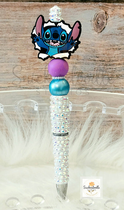 Bling Blue Alien Pens