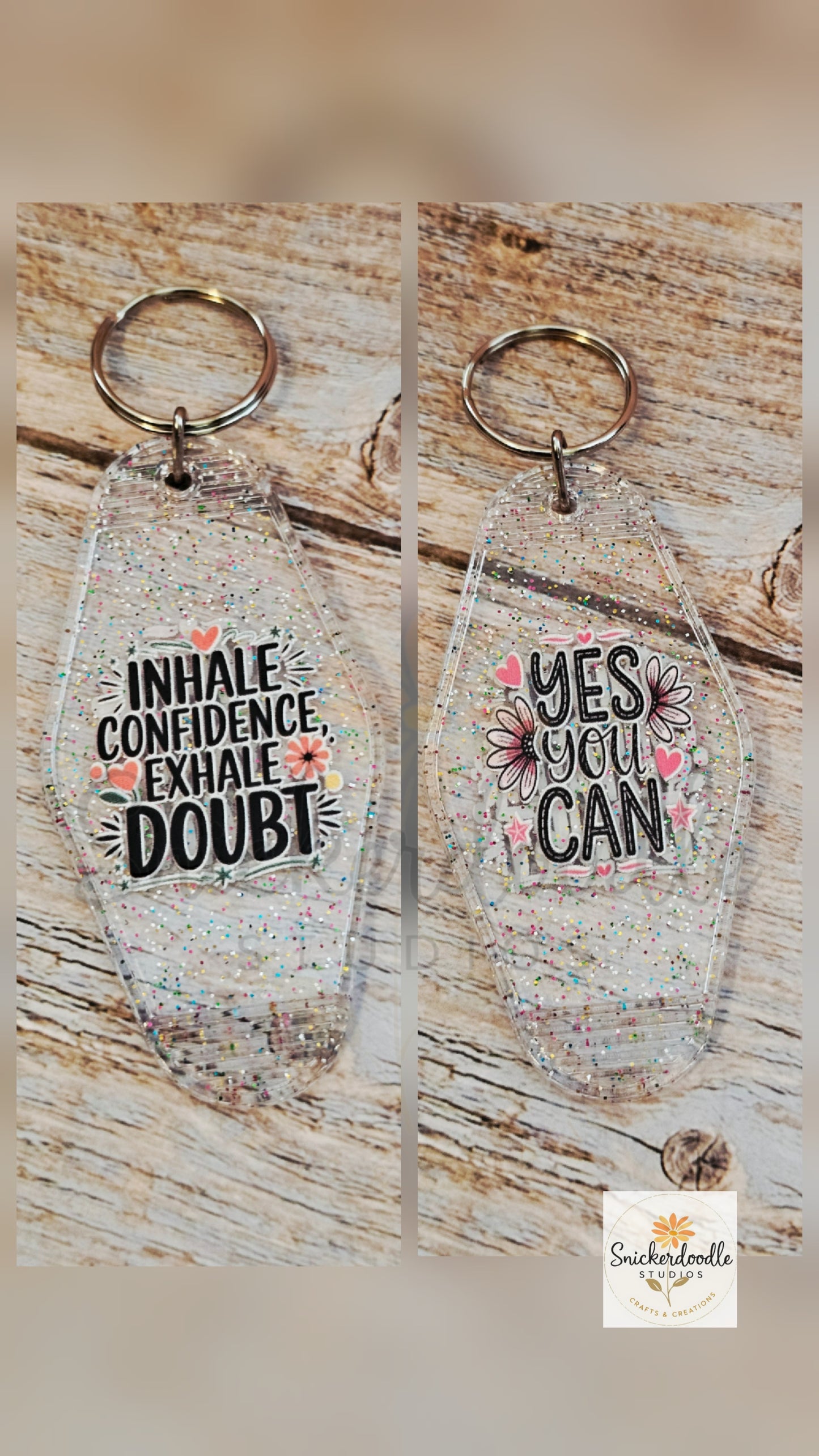 Inhale Confidence Motel Keychain