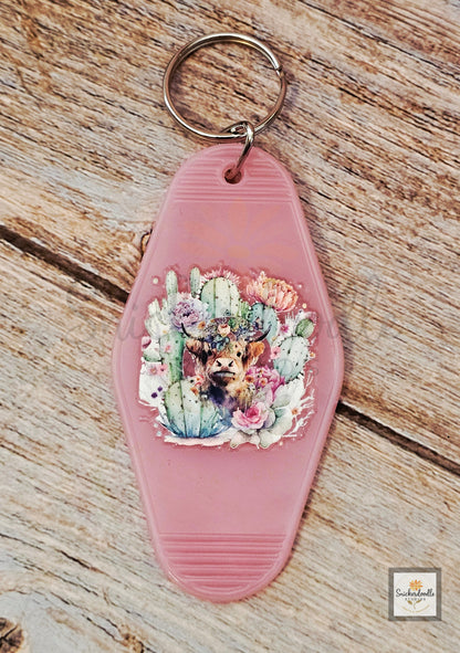 Cow-themed Motel Keychains #3