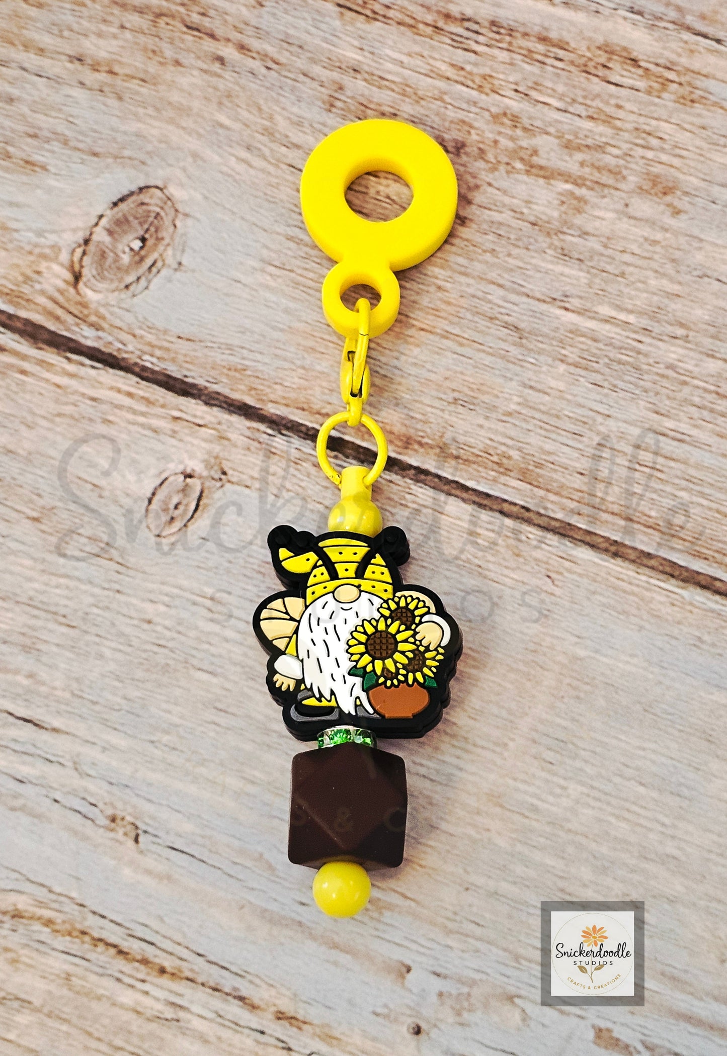 Gnome Tumbler Strap & Straw Charm