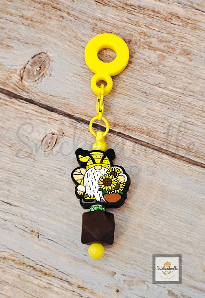 Gnome Tumbler Strap & Straw Charm