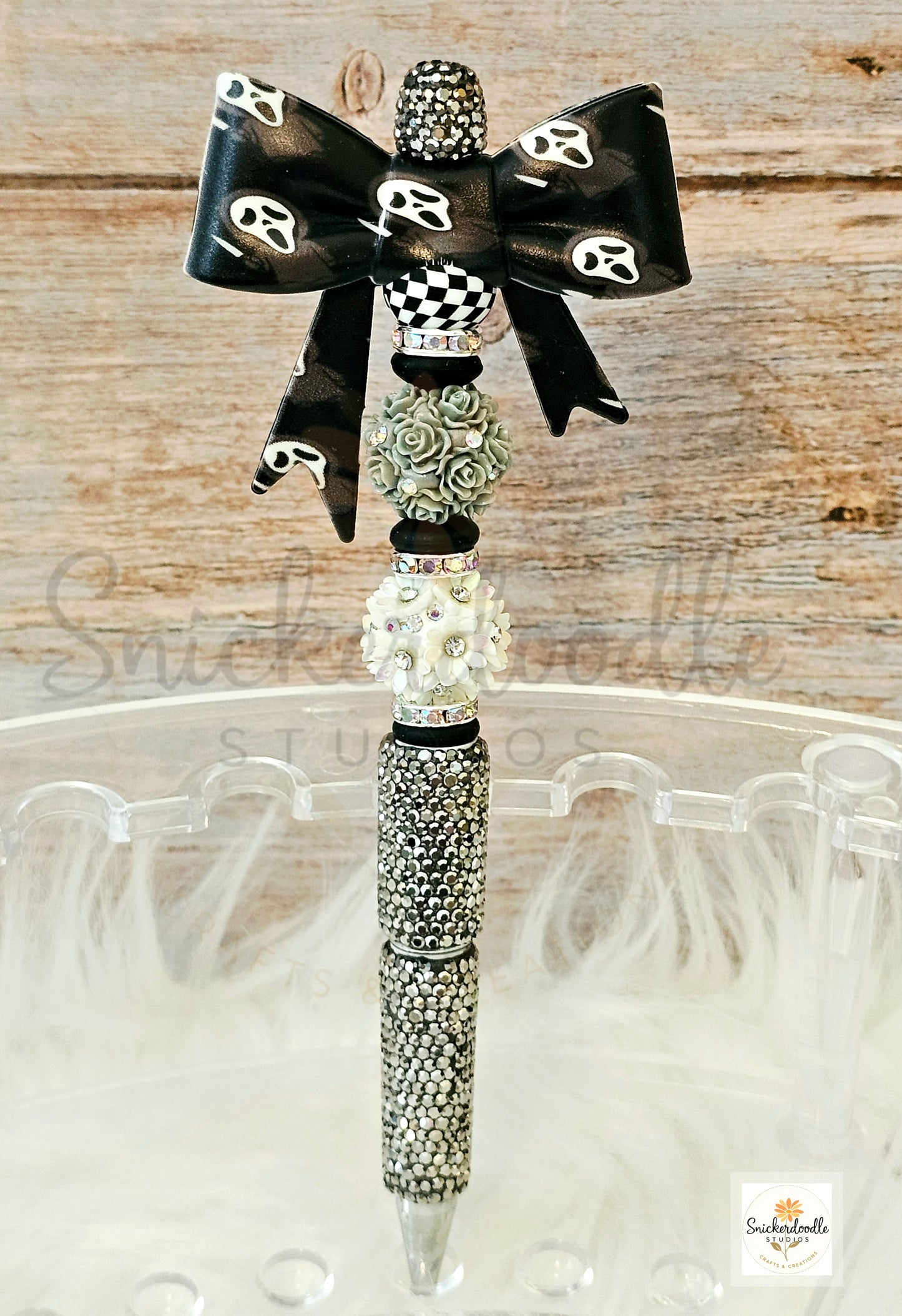 Spooky/Horror Bling Large Bow Pens