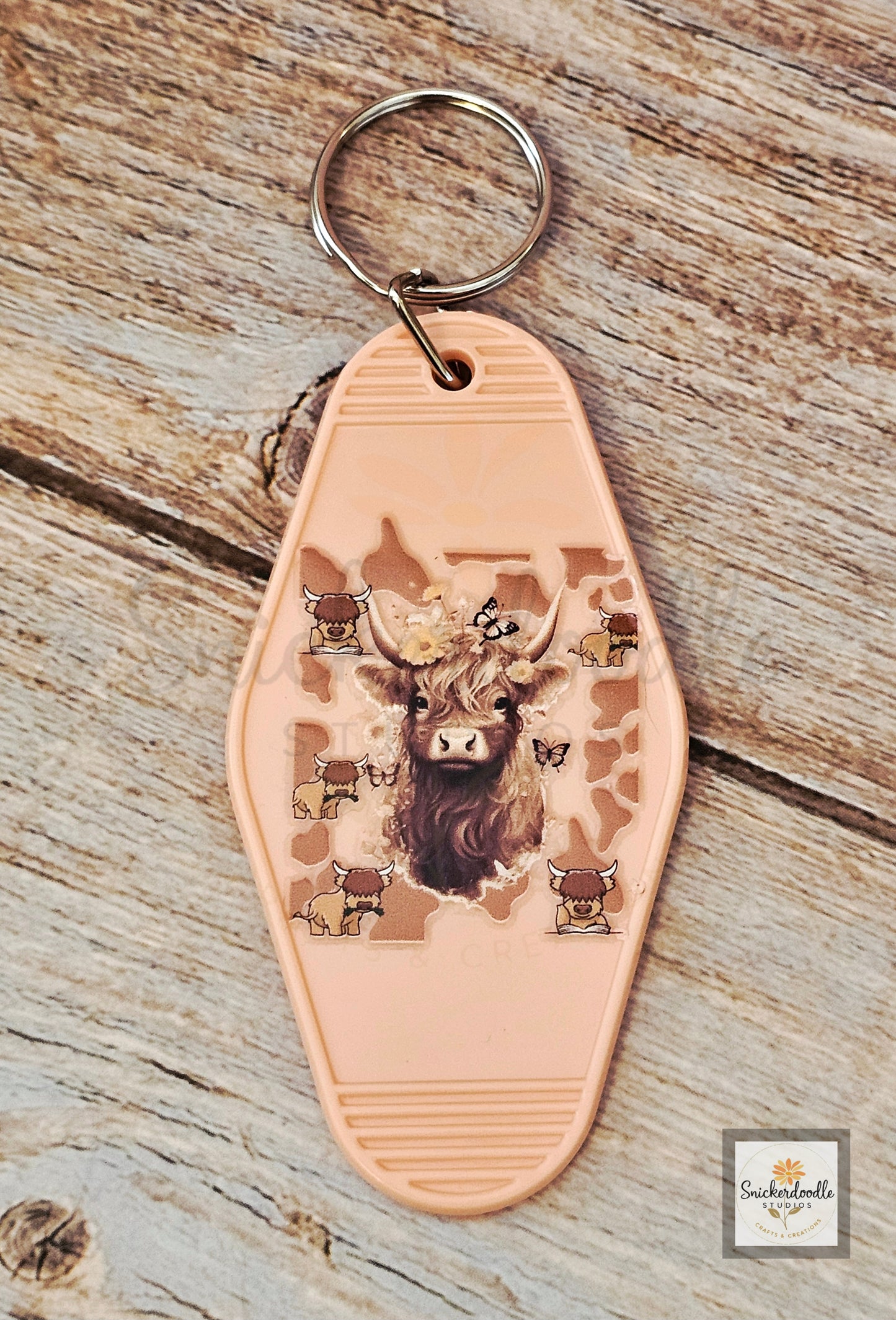 Cow-themed Motel Keychains #2