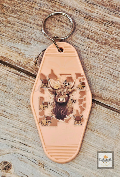 Cow-themed Motel Keychains #2