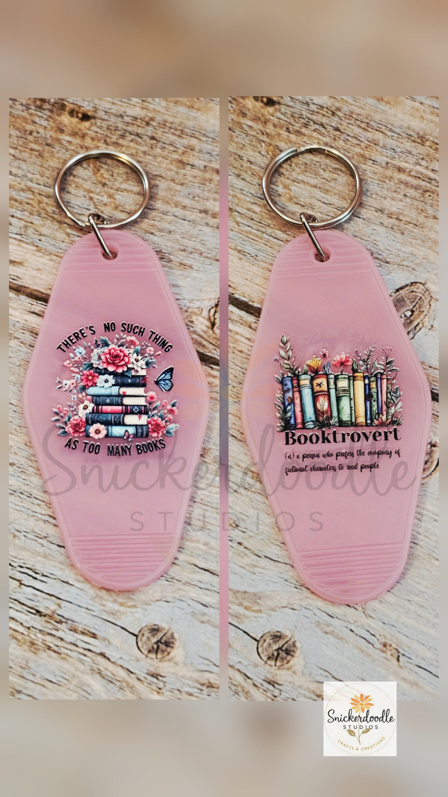 Booktrovert Motel Keychain