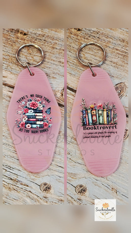 Booktrovert Motel Keychain
