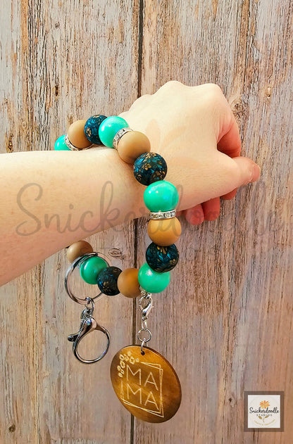 Teal Mama Wristlet