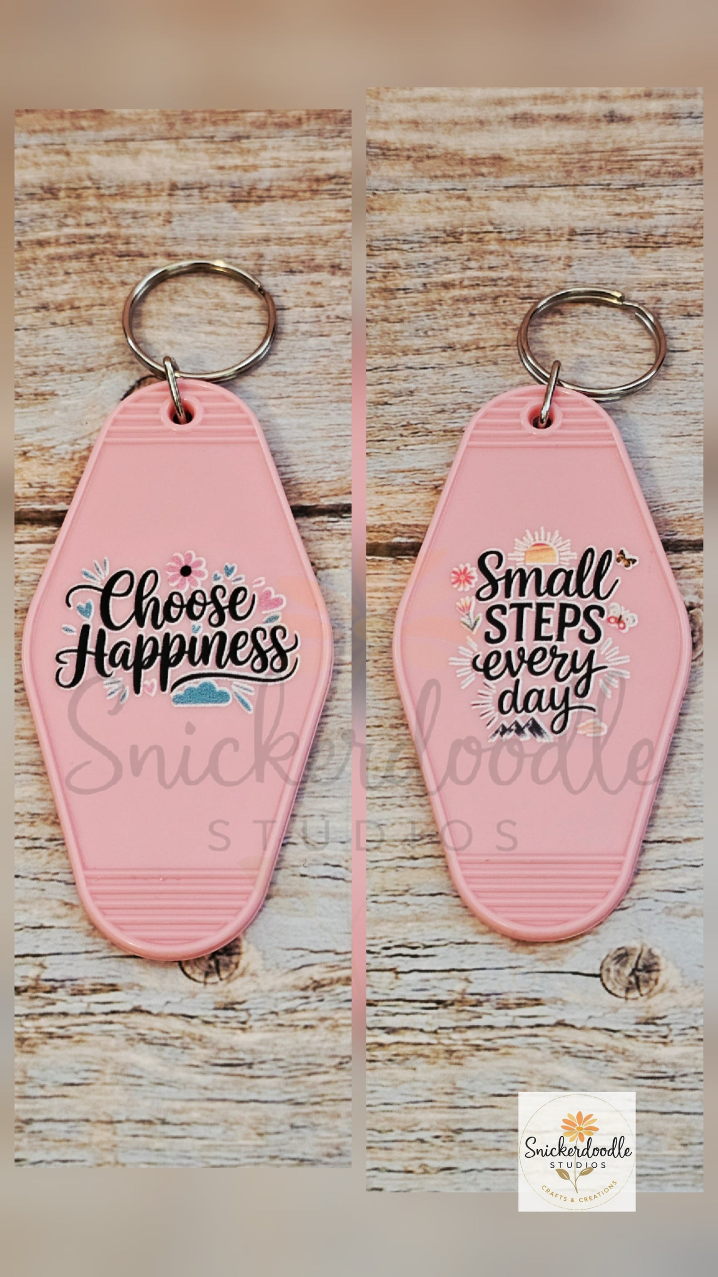 Choose Happiness Motel Keychain