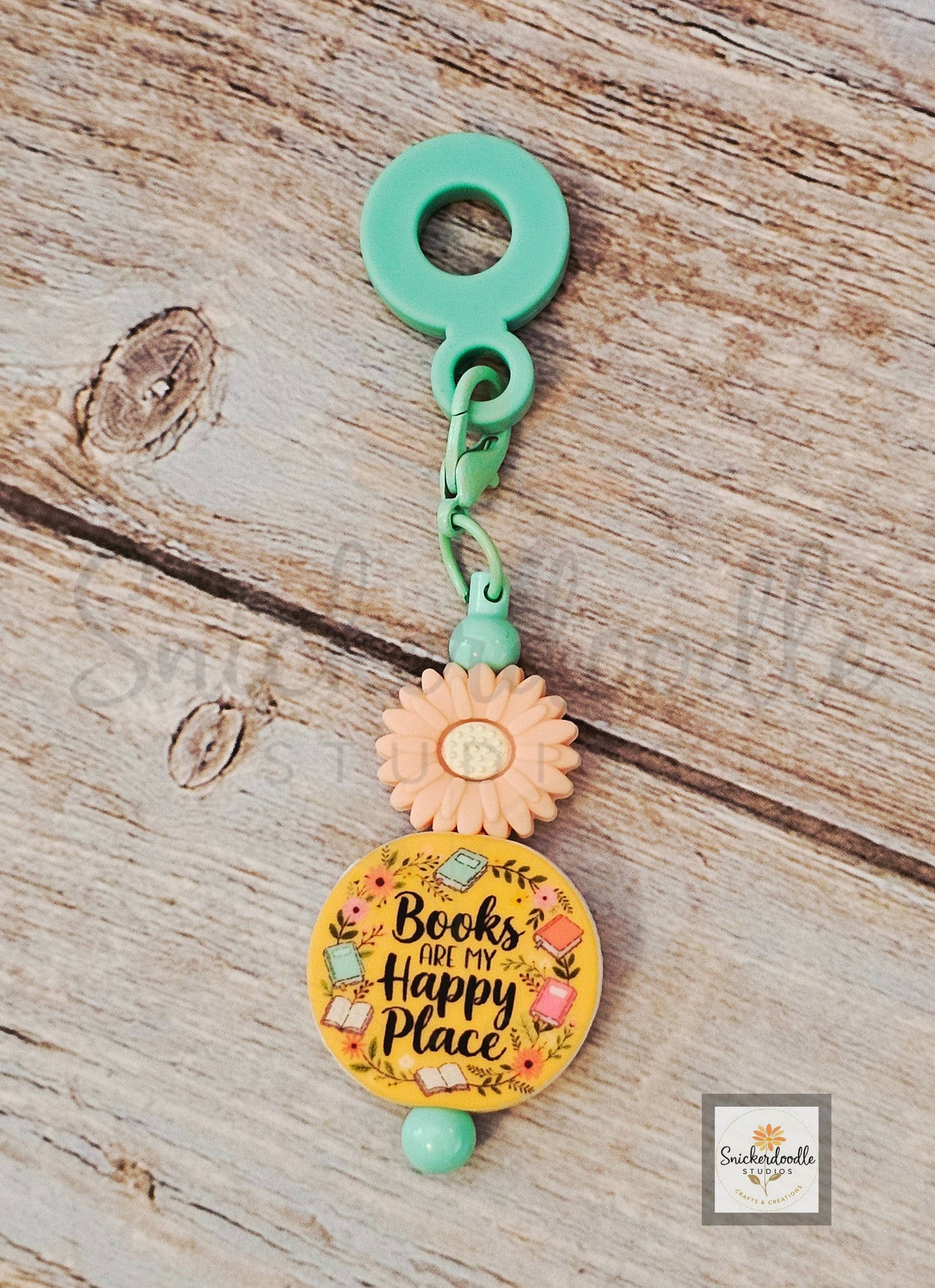 Books Tumbler Strap & Straw Charm