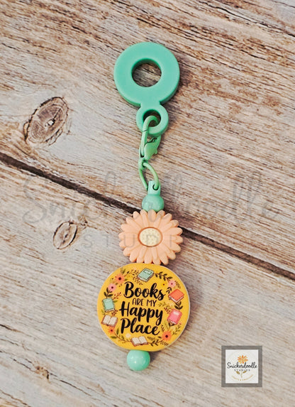 Books Tumbler Strap & Straw Charm