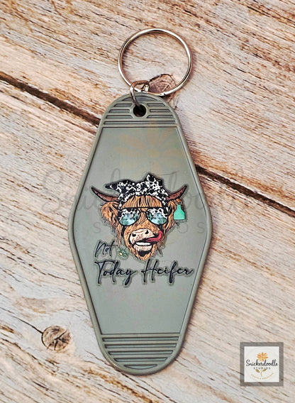 Cow-themed Motel Keychains #2