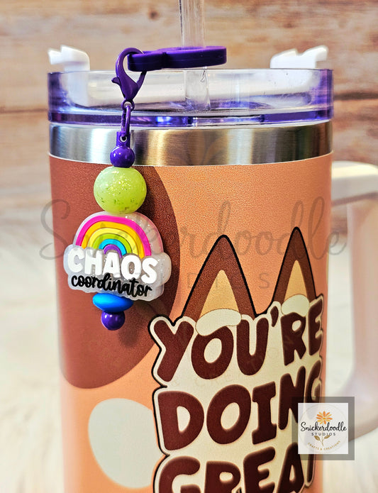 Teacher Straw Charms