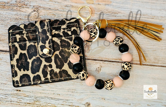 Leopard Wristlet w/ Wallet