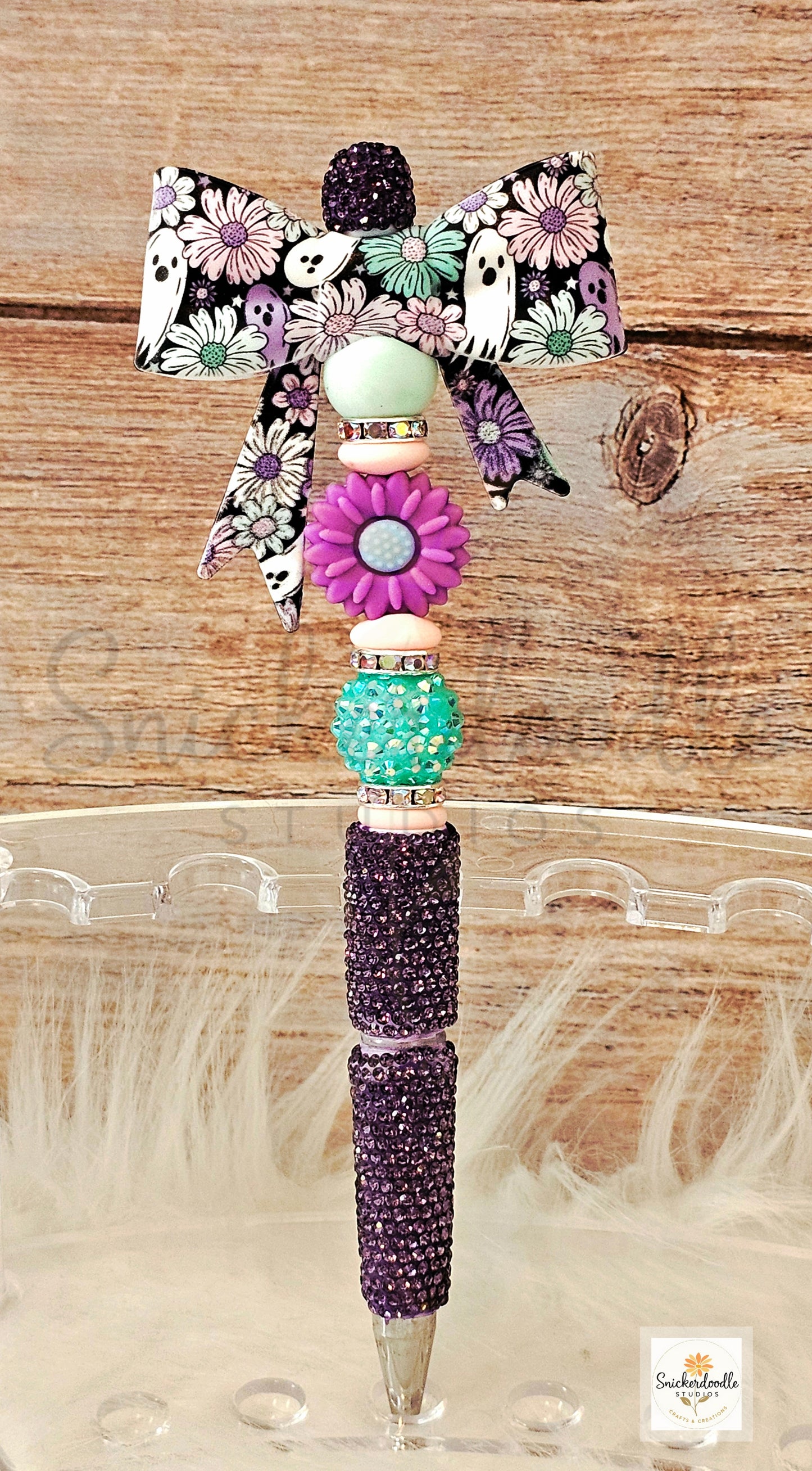 Spooky/Horror Bling Large Bow Pens