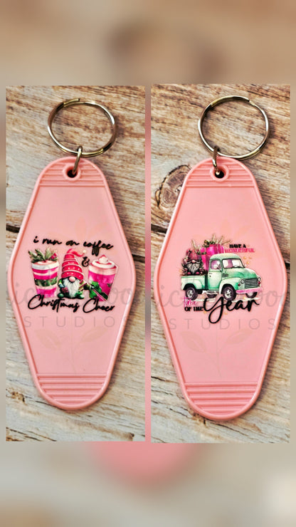 Christmas Gnome Motel Keychains